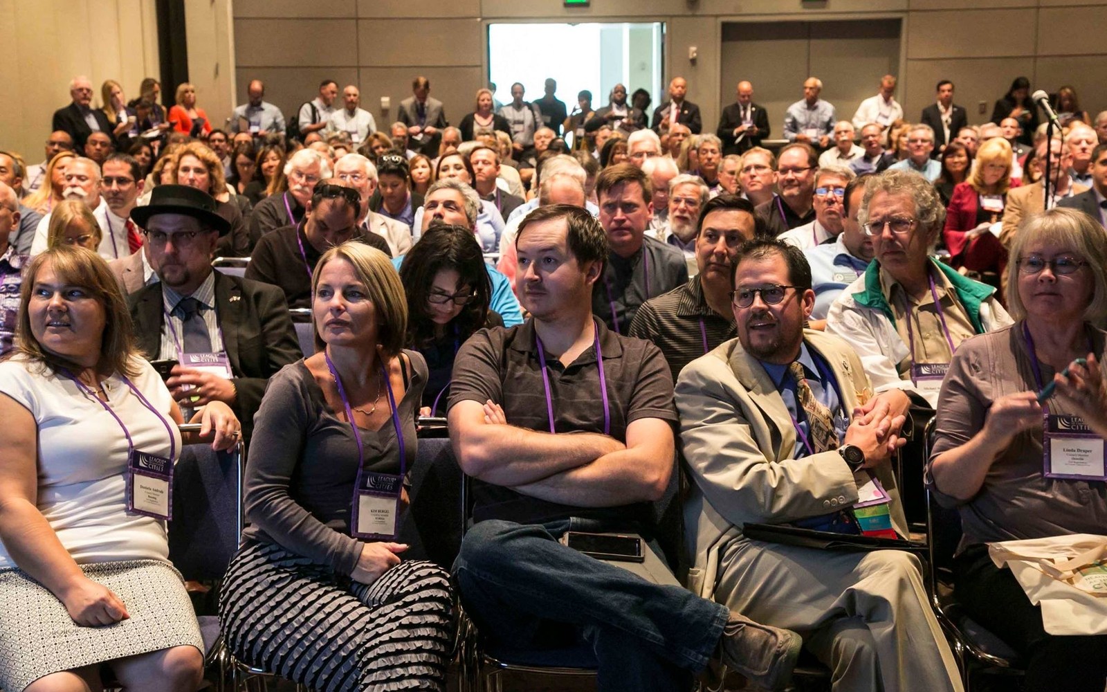 Large League of California Cities conference audience seated in a meeting hall