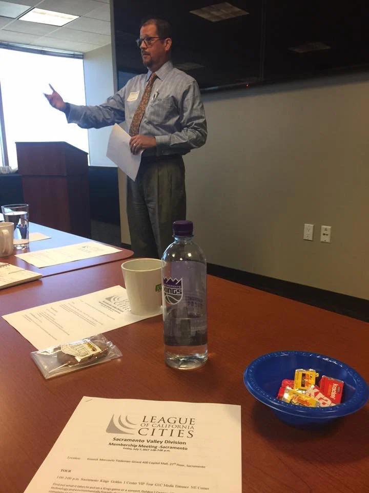 Randall Stone presenting during a regional municipal leadership meeting