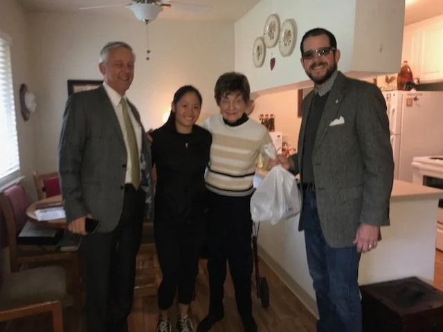 Randall Stone participating in a Chico Meals on Wheels home visit in 2019