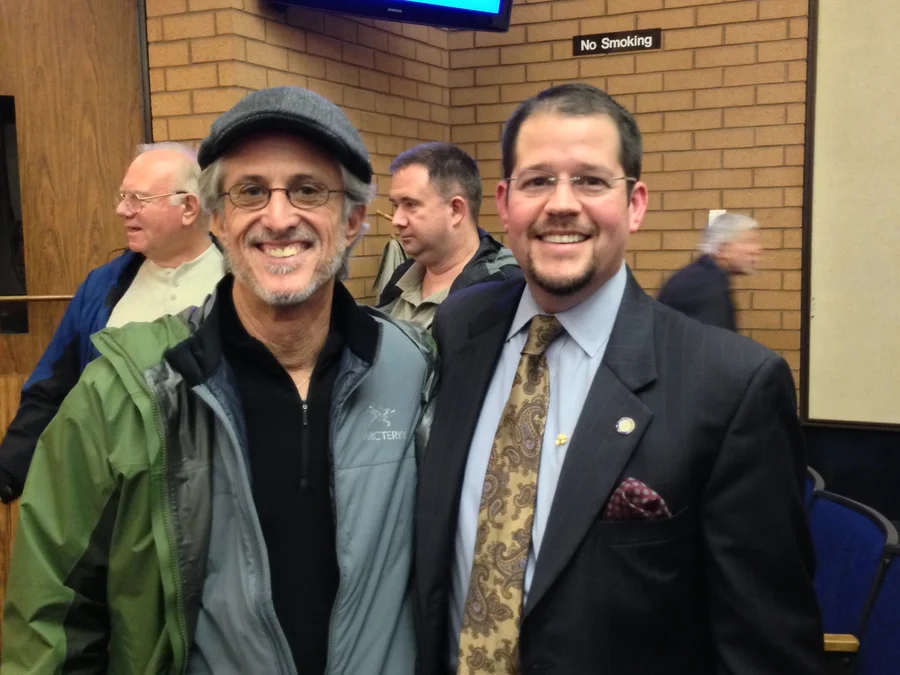 Randall Stone with Tom Nickell at the 2016 swearing-in