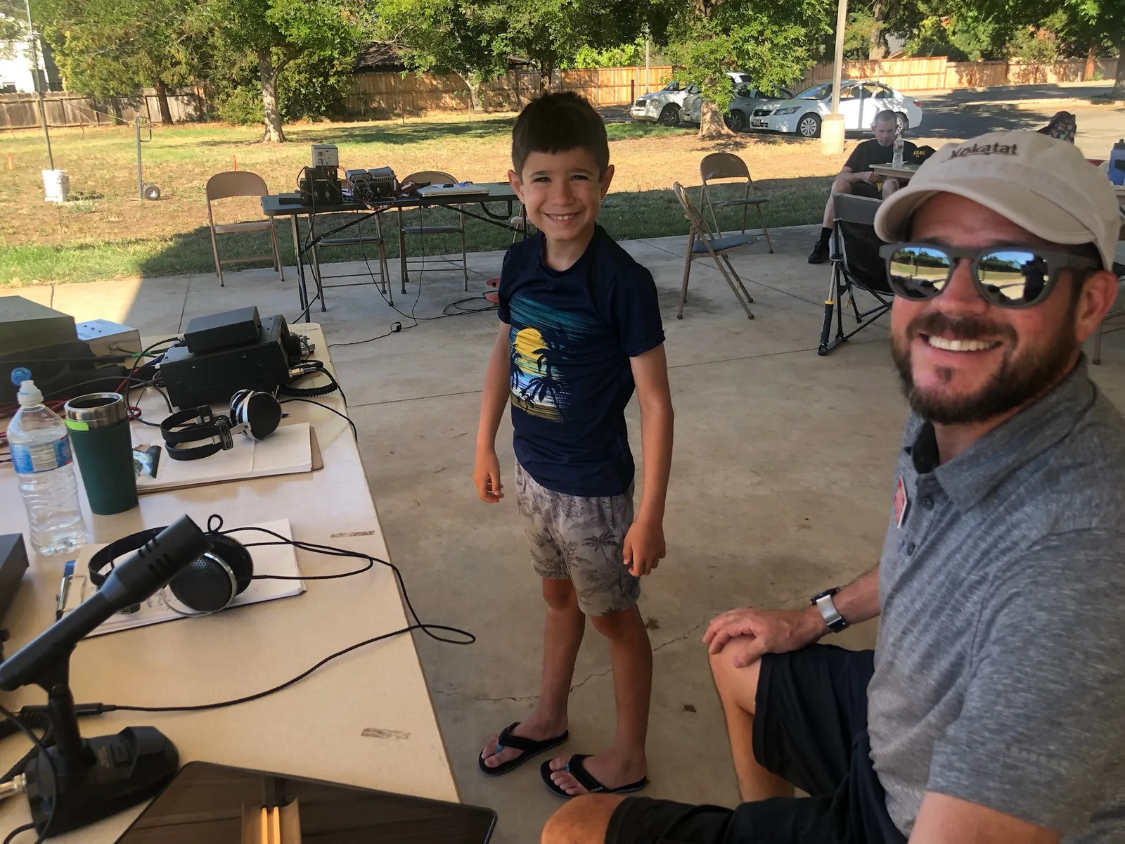 Randall Stone and a young family member at GEARS Field Day in Chico