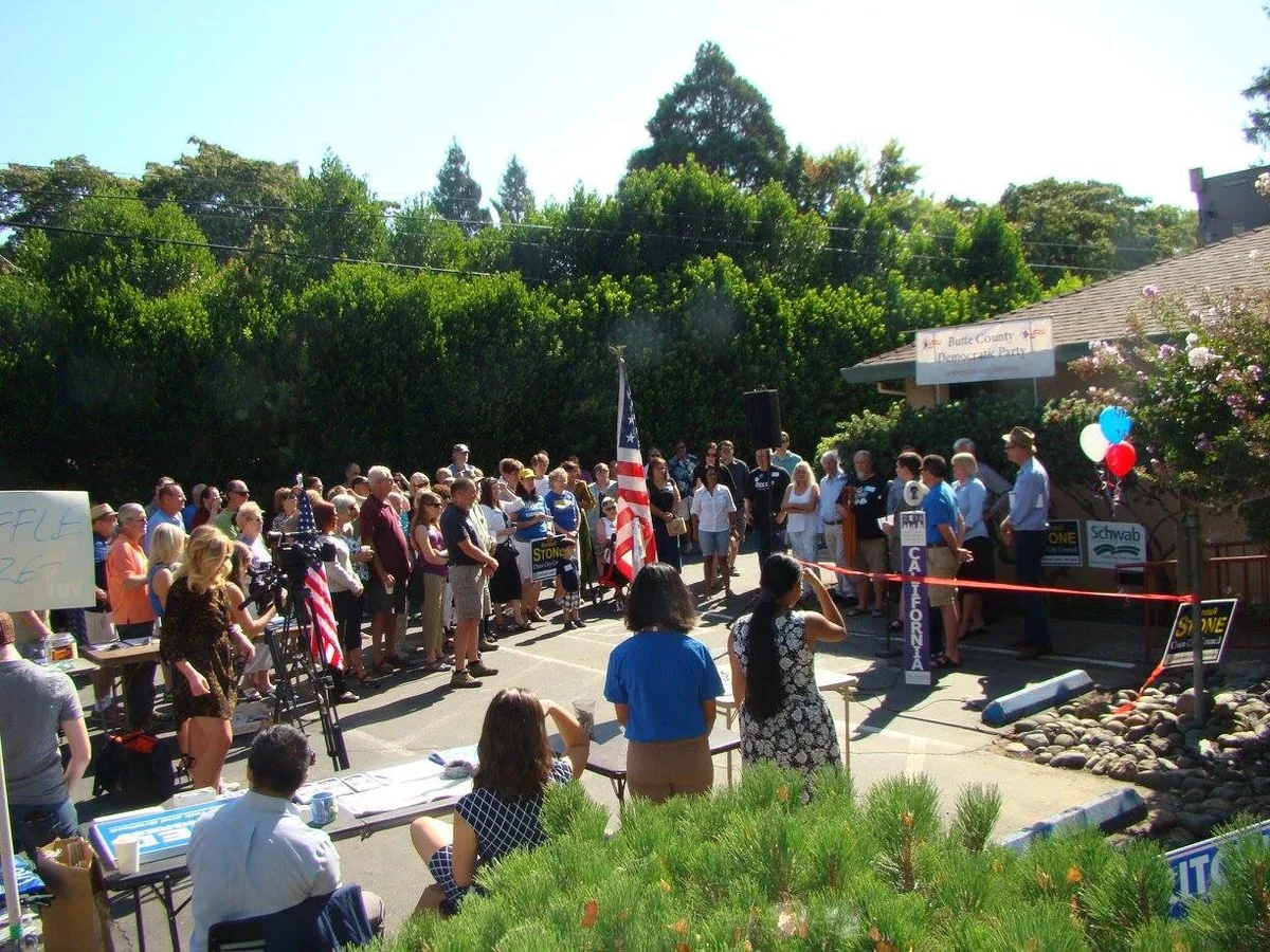 Ribbon cutting for Randall Stone’s Chico City Council campaign headquarters