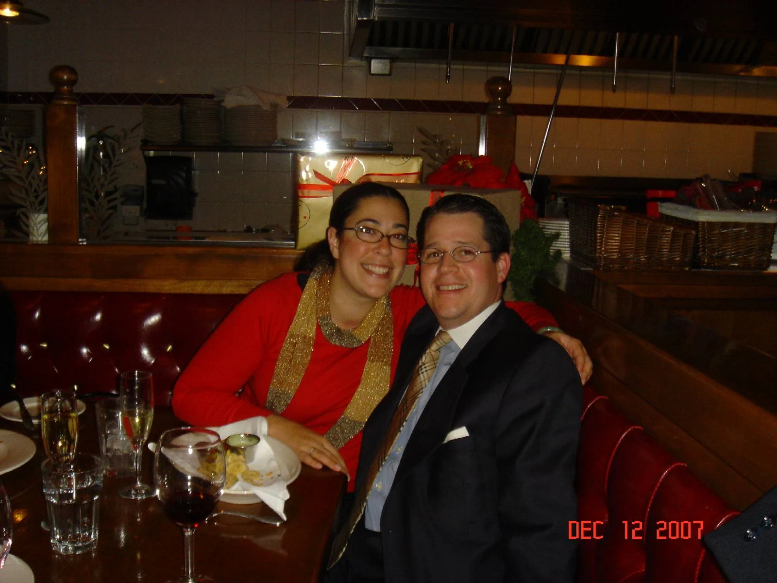 Krista and Randall Stone together at dinner in December 2007