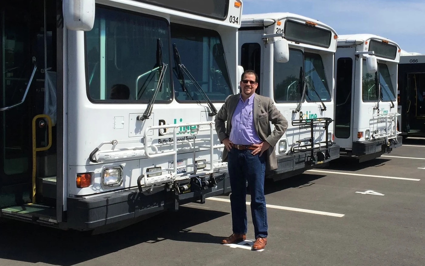 Randall Stone at the B-Line bus lot