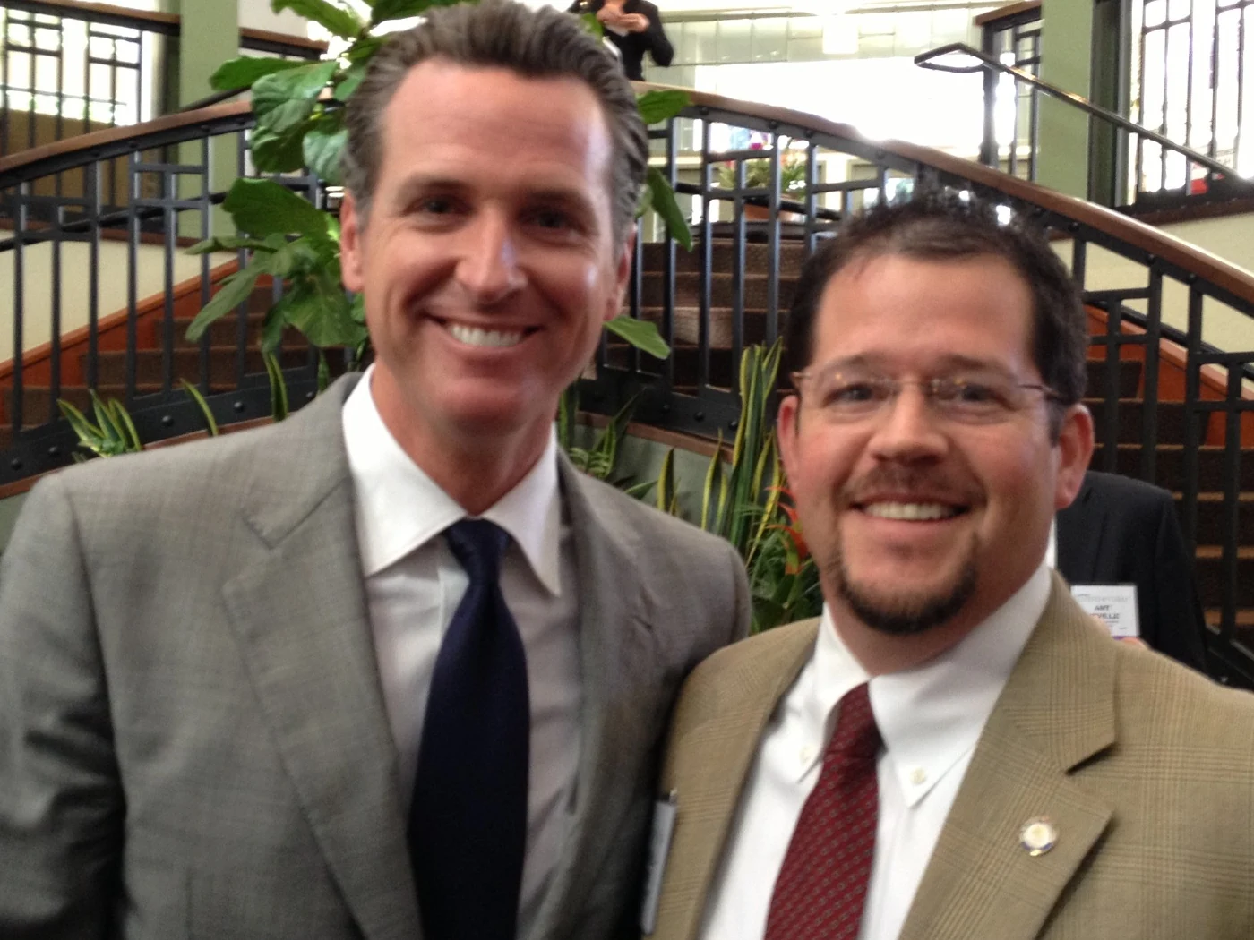 Randall Stone with Gavin Newsom at the Governing California Leadership Conference