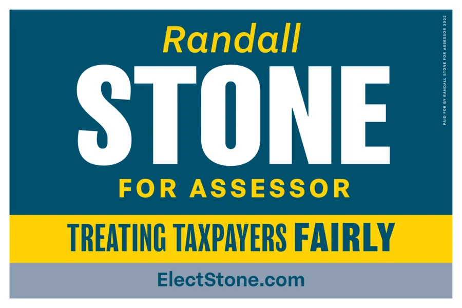 Randall Stone for Assessor campaign graphic
