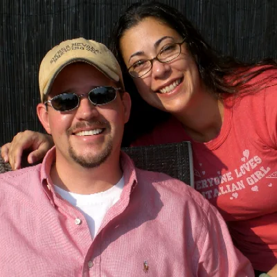 Randall and Krista Stone during the earlier family years