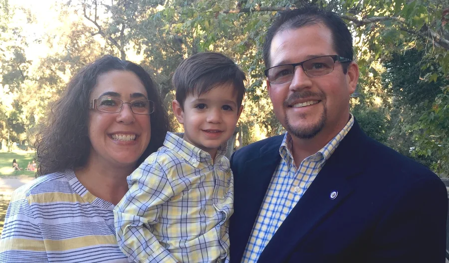 Krista, Rhys and Randall Stone during the early family years