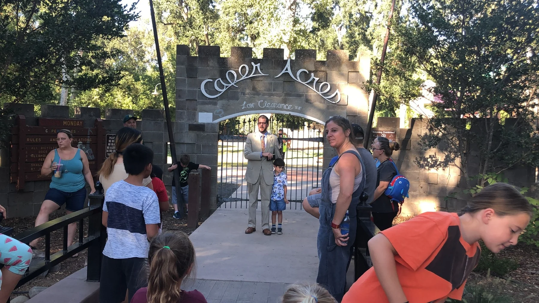 Caper Acres reopening after restoration during Randall Stone’s service as Chico mayor, with Rhys Stone first through the gates