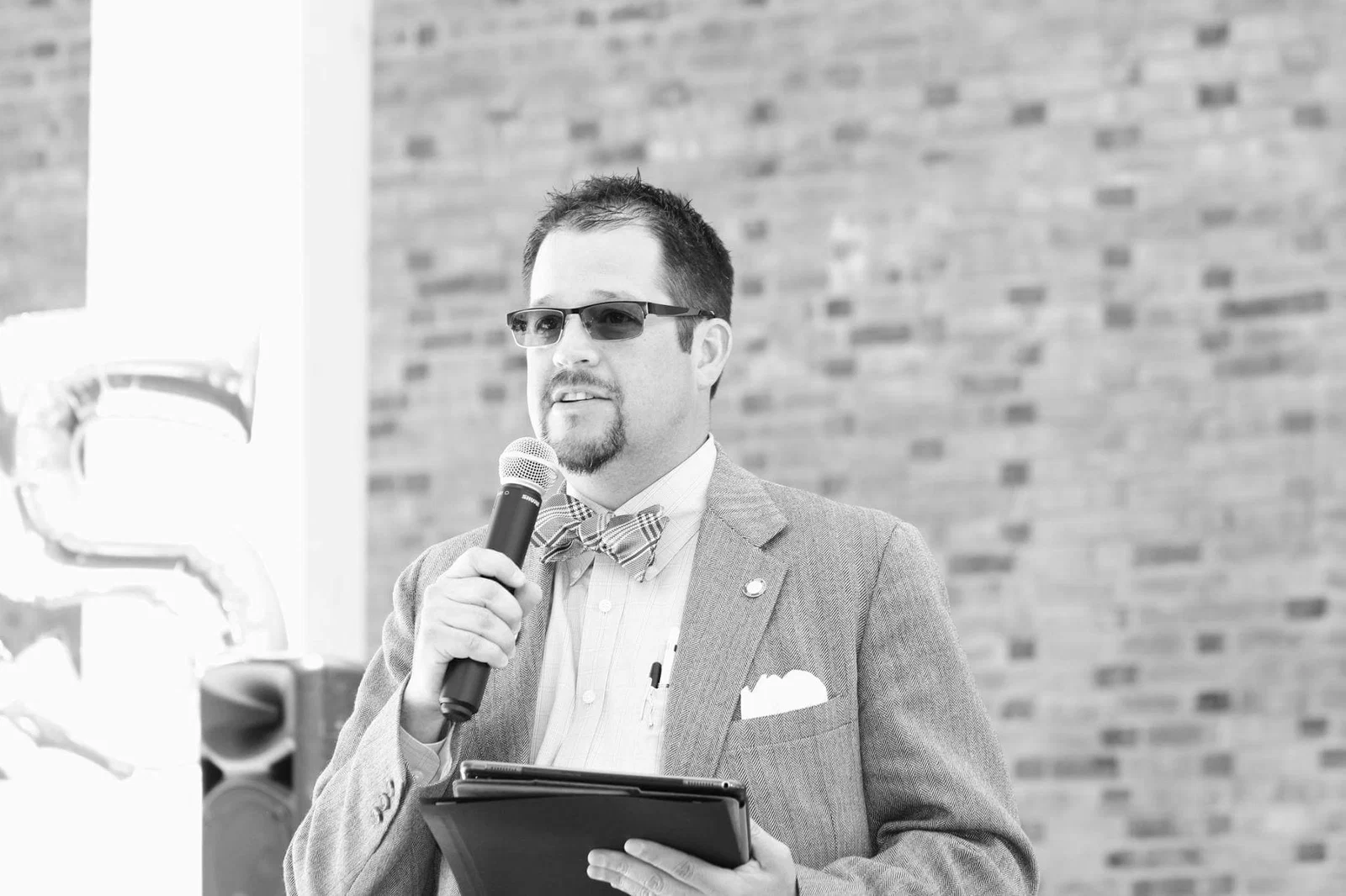 Randall Stone speaking at a public event