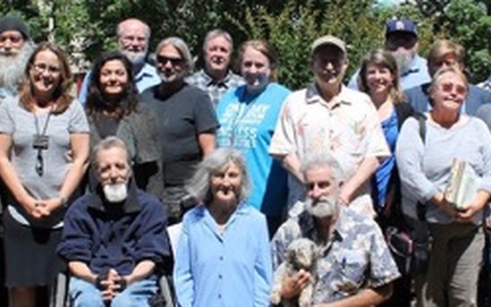 Community-service group gathered outdoors