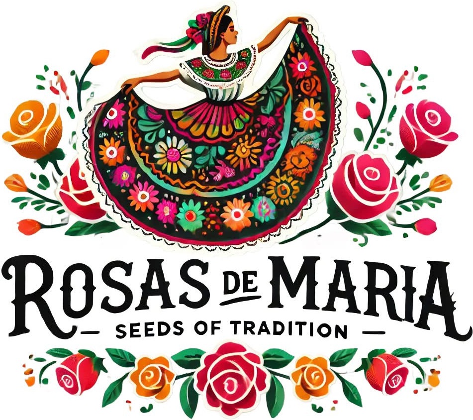 Rosas de María — Seeds of Tradition official floral dancer logo