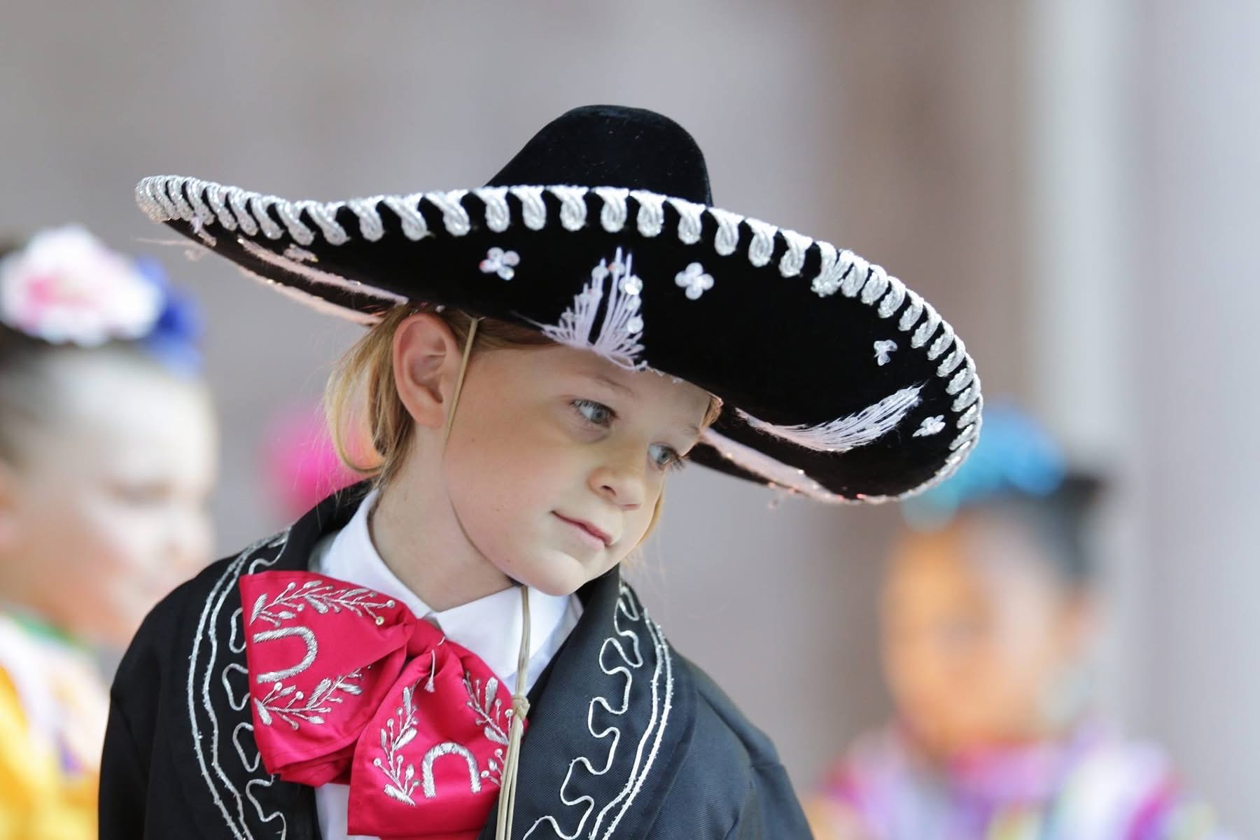 Karden Stone wearing black charro attire and a sombrero
