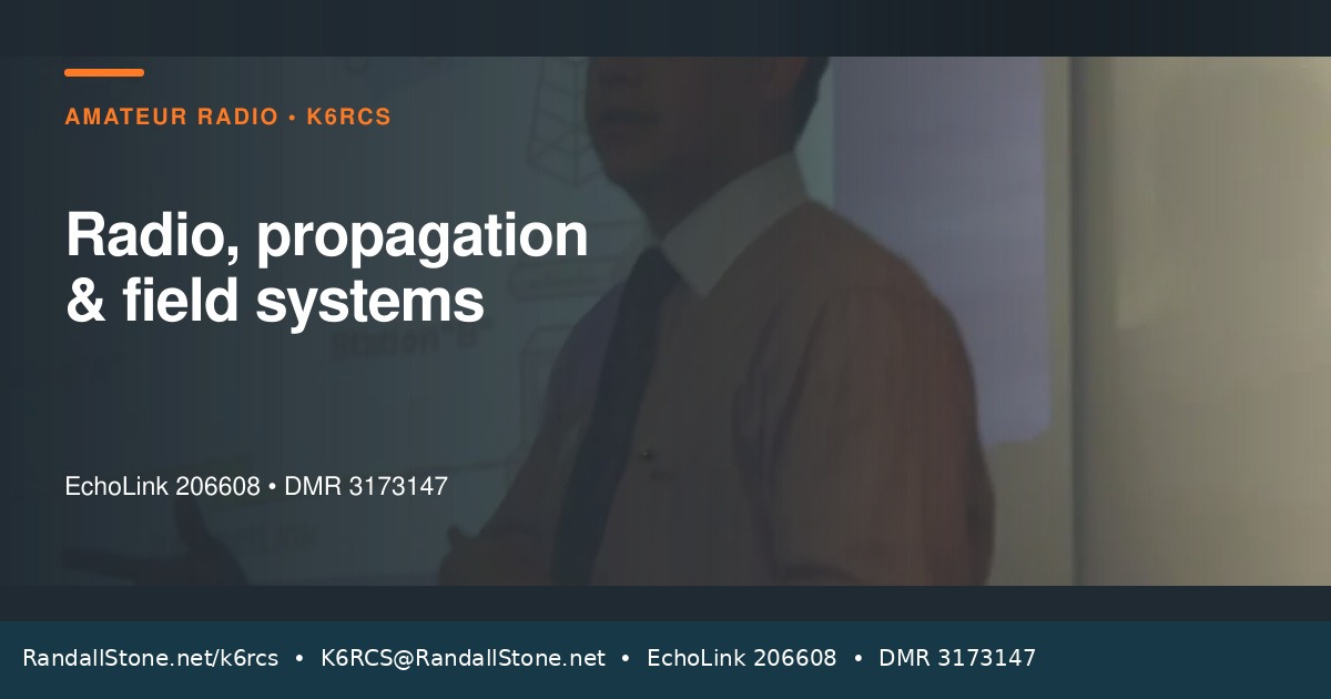 Radio, propagation & field systems landscape social sharing card